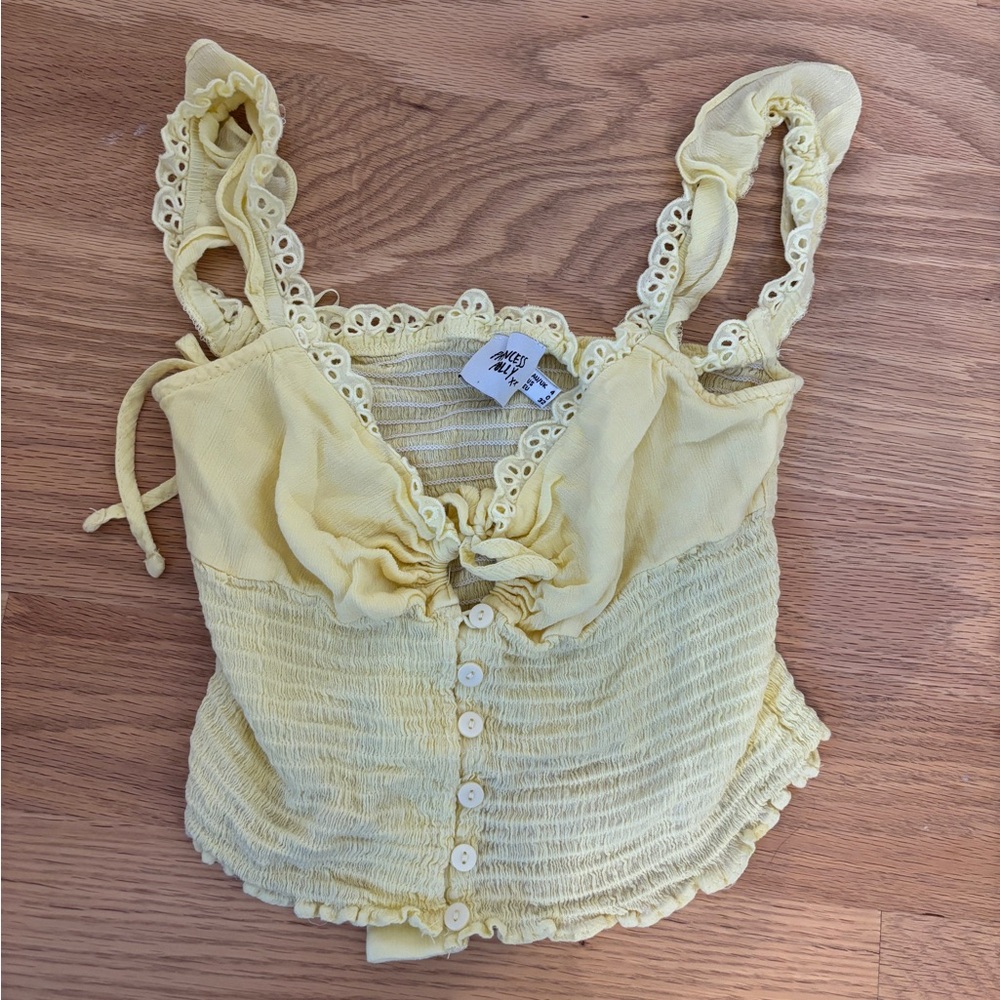 Princess Polly Butter Yellow Tank